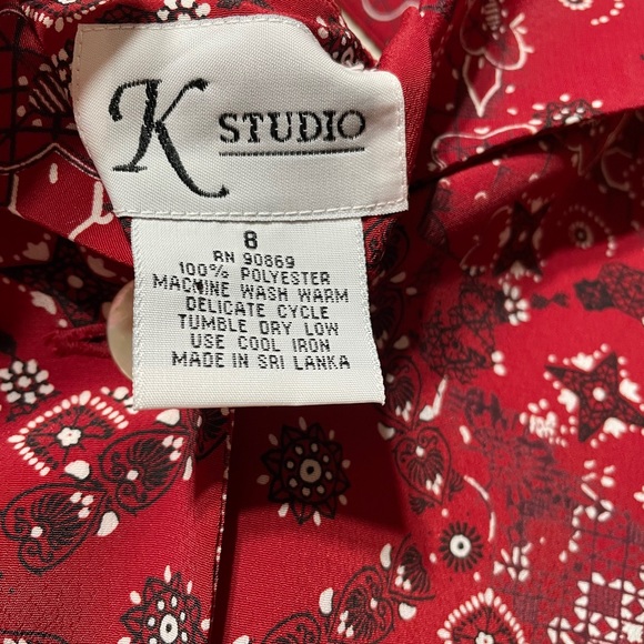 K studio cranberry dress. Long polyester. - Picture 5 of 12